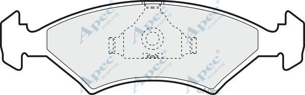 APEC PAD351 - Set placute frana,frana disc allinparts.ro