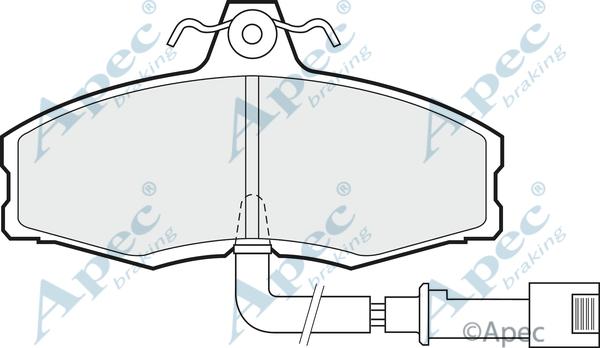 APEC PAD386 - Set placute frana,frana disc - allinparts.ro