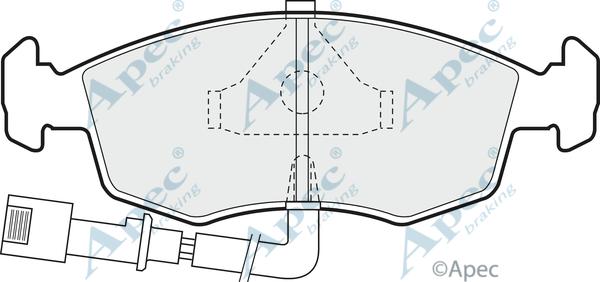 APEC PAD387 - Set placute frana,frana disc - allinparts.ro