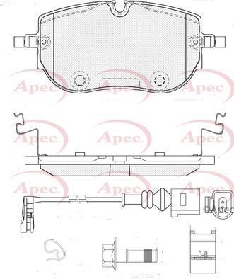 APEC PAD2494 - Set placute frana,frana disc allinparts.ro