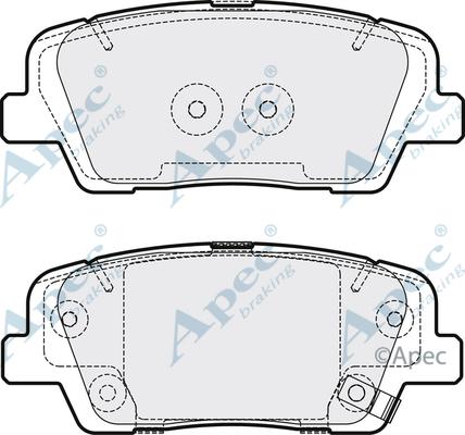 APEC PAD2092 - Set placute frana,frana disc allinparts.ro
