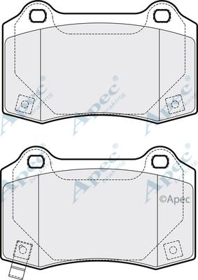 APEC PAD2057 - Set placute frana,frana disc - allinparts.ro