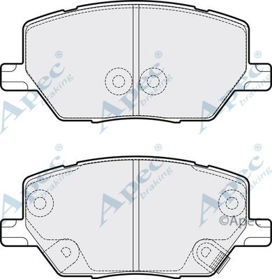 APEC PAD2065 - Set placute frana,frana disc allinparts.ro
