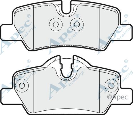 APEC PAD2029 - Set placute frana,frana disc - allinparts.ro