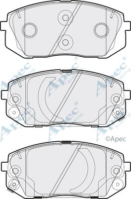 APEC PAD2193 - Set placute frana,frana disc allinparts.ro