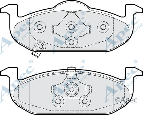 APEC PAD2177 - Set placute frana,frana disc allinparts.ro