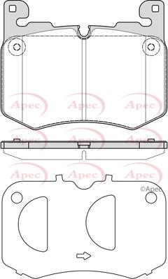 APEC PAD2344 - Set placute frana,frana disc allinparts.ro