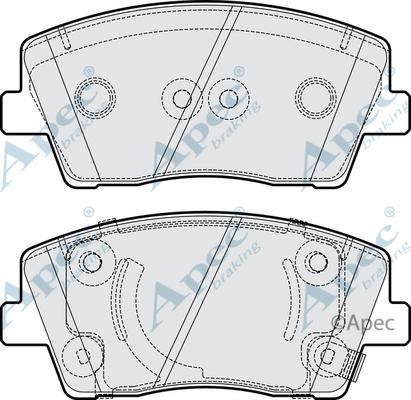 APEC PAD2262 - Set placute frana,frana disc allinparts.ro