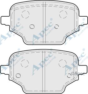 APEC PAD2281 - Set placute frana,frana disc allinparts.ro