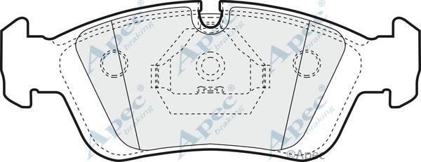 APEC PAD725 - Set placute frana,frana disc - allinparts.ro