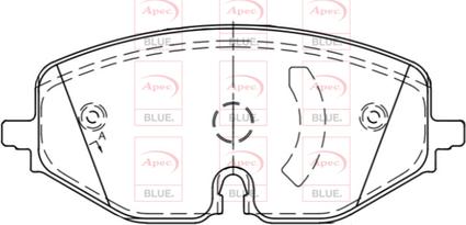 APEC PD3950 - Set placute frana,frana disc allinparts.ro