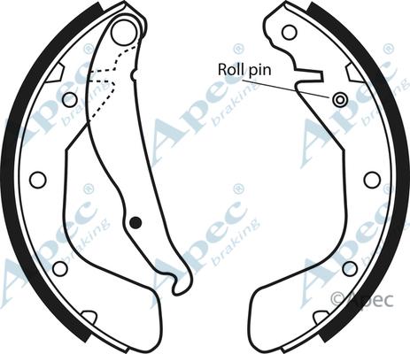 APEC SHU492 - Set saboti frana - allinparts.ro