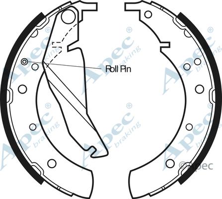 APEC SHU452 - Set saboti frana - allinparts.ro