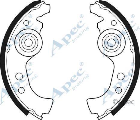 APEC SHU45 - Set saboti frana allinparts.ro