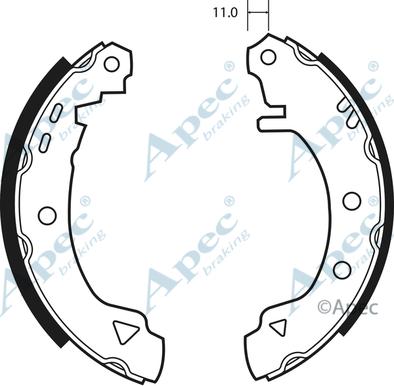 APEC SHU462 - Set saboti frana - allinparts.ro