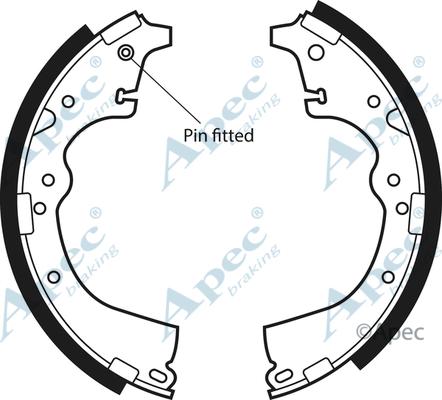 APEC SHU425 - Set saboti frana - allinparts.ro