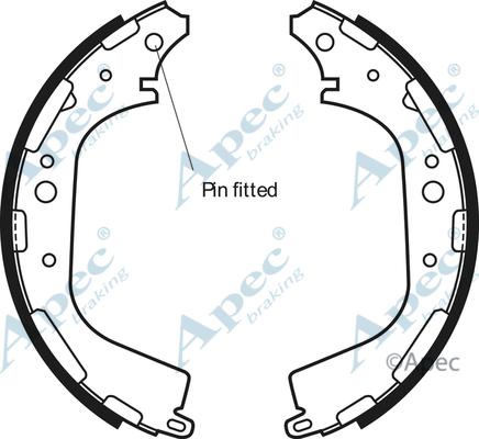 APEC SHU549 - Set saboti frana allinparts.ro