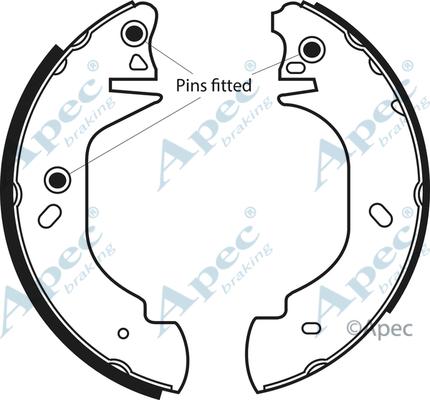 APEC SHU502 - Set saboti frana allinparts.ro