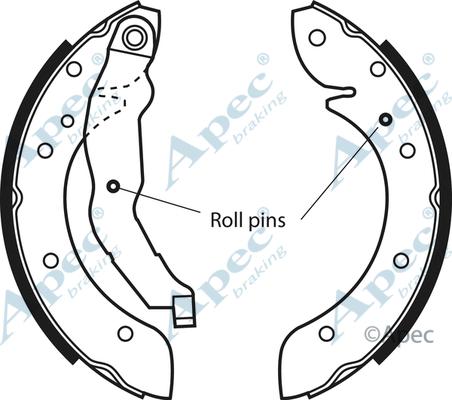 APEC SHU516 - Set saboti frana - allinparts.ro