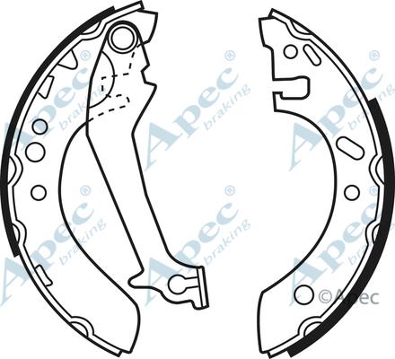 APEC SHU536 - Set saboti frana - allinparts.ro