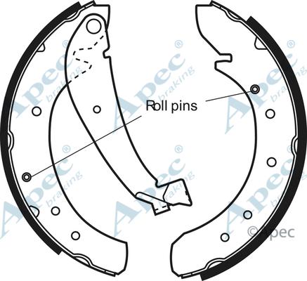 APEC SHU538 - Set saboti frana allinparts.ro