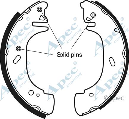 APEC SHU533 - Set saboti frana allinparts.ro