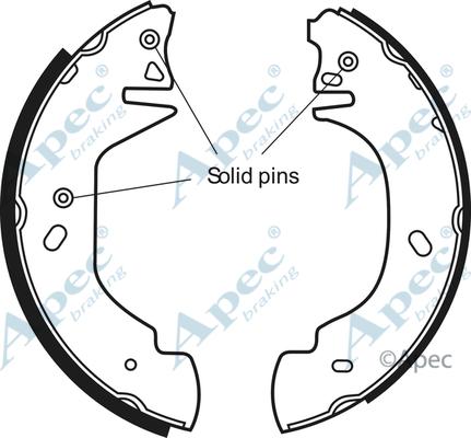APEC SHU532 - Set saboti frana allinparts.ro