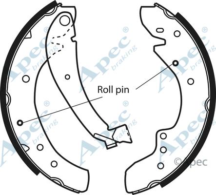 APEC SHU528 - Set saboti frana - allinparts.ro