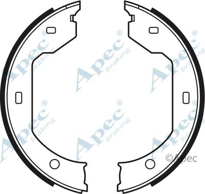 APEC SHU666 - Set saboti frana, frana de mana allinparts.ro