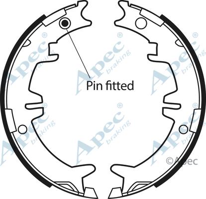 APEC SHU612 - Set saboti frana, frana de mana allinparts.ro