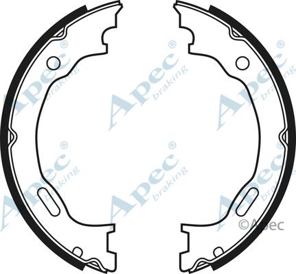 APEC SHU681 - Set saboti frana, frana de mana - allinparts.ro