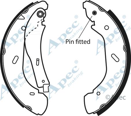 APEC SHU632 - Set saboti frana allinparts.ro