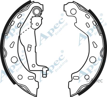 APEC SHU625 - Set saboti frana allinparts.ro