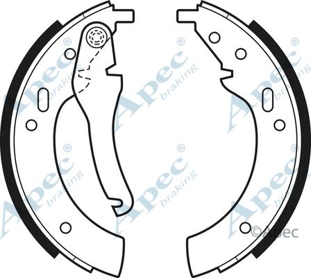 APEC SHU62 - Set saboti frana - allinparts.ro