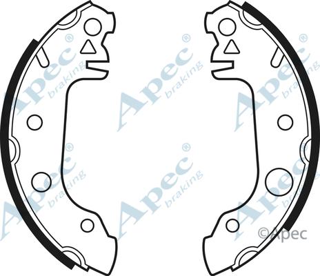 APEC SHU100 - Set saboti frana - allinparts.ro