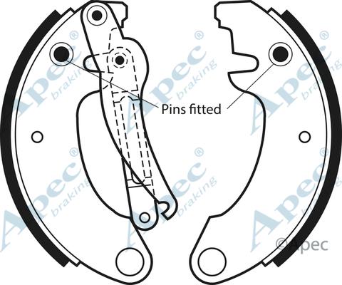 APEC SHU107 - Set saboti frana - allinparts.ro