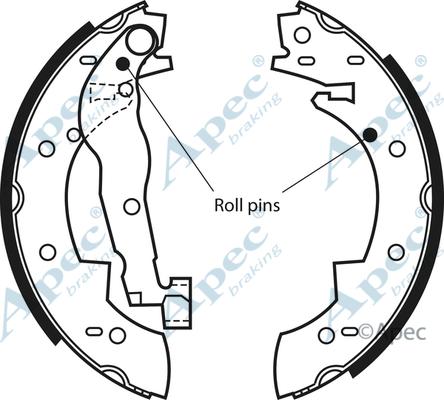 APEC SHU117 - Set saboti frana allinparts.ro