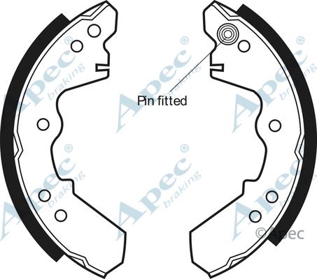 APEC SHU396 - Set saboti frana allinparts.ro