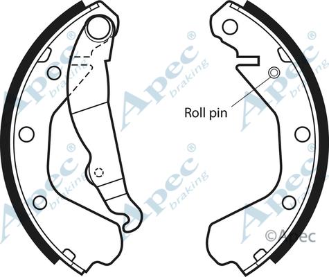 APEC SHU358 - Set saboti frana - allinparts.ro