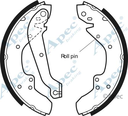 APEC SHU312 - Set saboti frana allinparts.ro