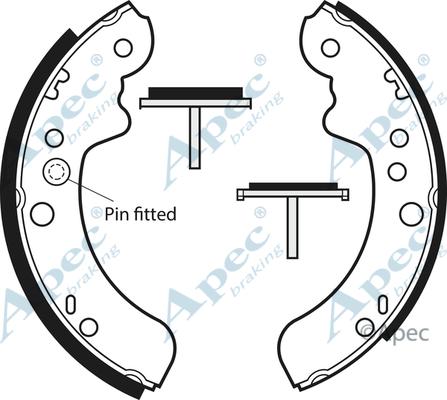 APEC SHU386 - Set saboti frana - allinparts.ro