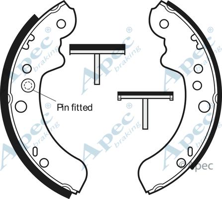 APEC SHU387 - Set saboti frana - allinparts.ro