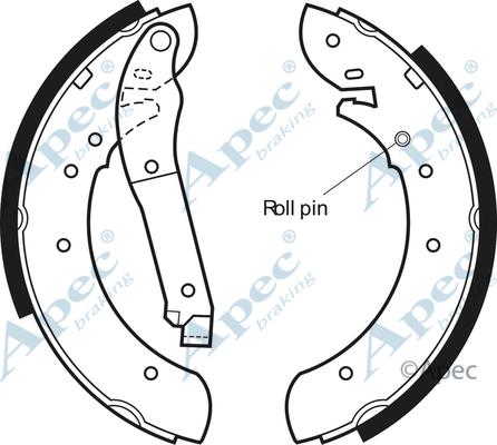 APEC SHU375 - Set saboti frana - allinparts.ro