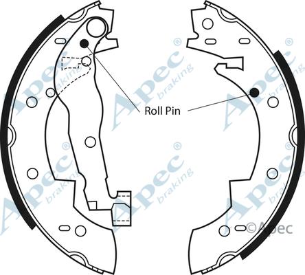 APEC SHU370 - Set saboti frana - allinparts.ro