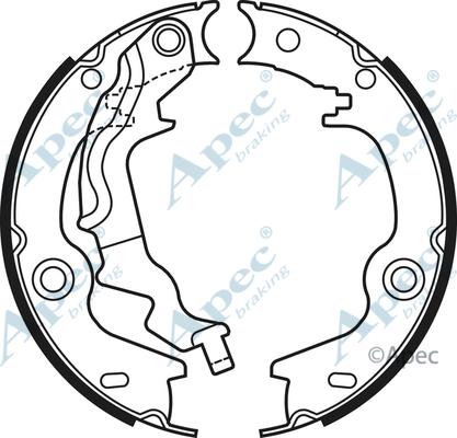 APEC SHU743 - Set saboti frana, frana de mana allinparts.ro