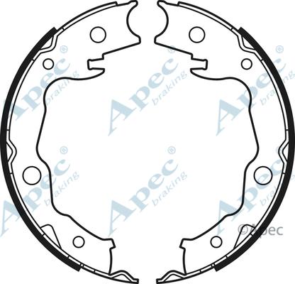 APEC SHU756 - Set saboti frana, frana de mana allinparts.ro