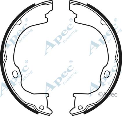 APEC SHU760 - Set saboti frana, frana de mana - allinparts.ro