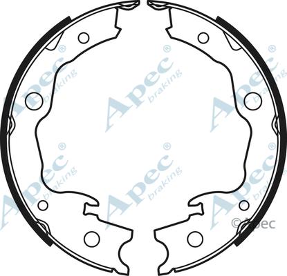 APEC SHU727 - Set saboti frana, frana de mana allinparts.ro