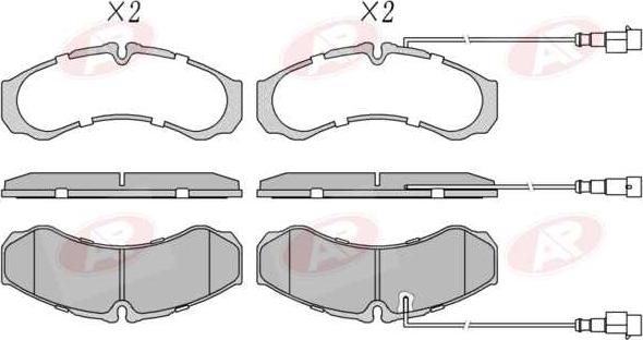 AP-SA 5AP955B - Set placute frana,frana disc allinparts.ro