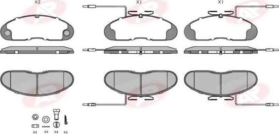 AP-SA 5AP976 - Set placute frana,frana disc allinparts.ro